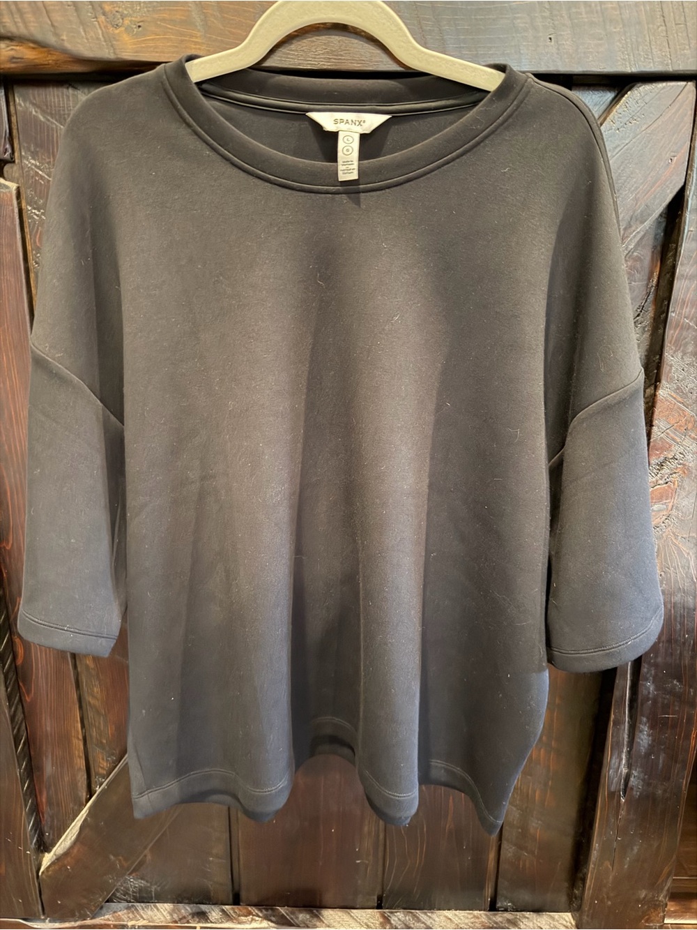 SPANX Black Shirt with Branded Neck Tag